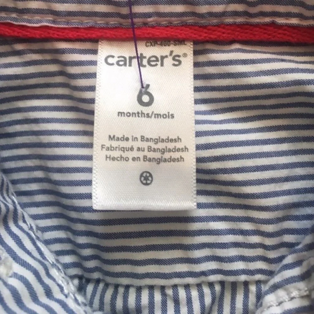 4/$20 Carter's Striped Onesie